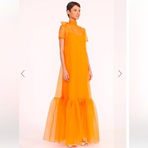 Staud calluna dress in nectarine NWT SZ XL